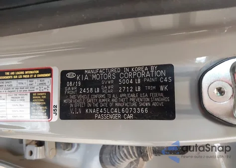 2020 Kia Stinger Gt1 из США, поврежденный, VIN KNAE45LC4L6073366